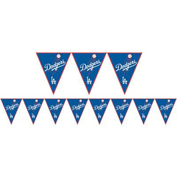 Dodgers Baseball MLB Paper Pennant Banner