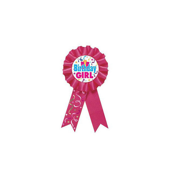 Birthday Girl Award Ribbon - Pink