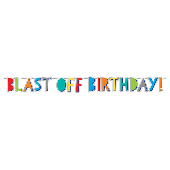 Happy Birthday Blast Off Deluxe Banner Kit