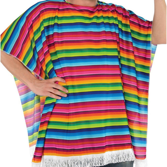 Multicolor Fiesta Serape for Adults