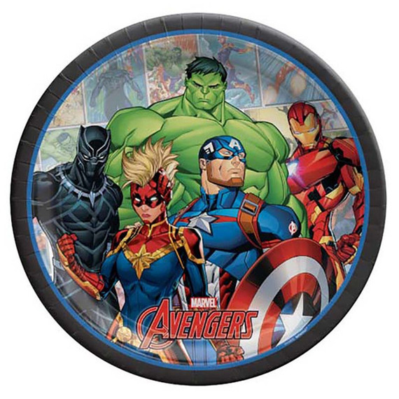 9" Avengers Powers Unite Large Paper Plates