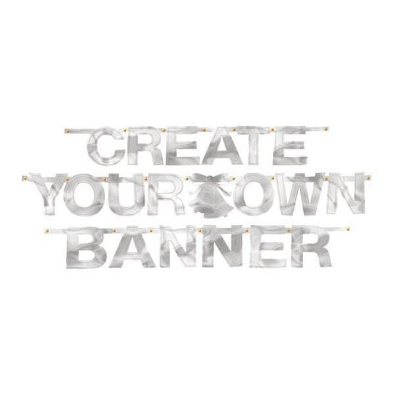 Customizable Letter Banner - Silver