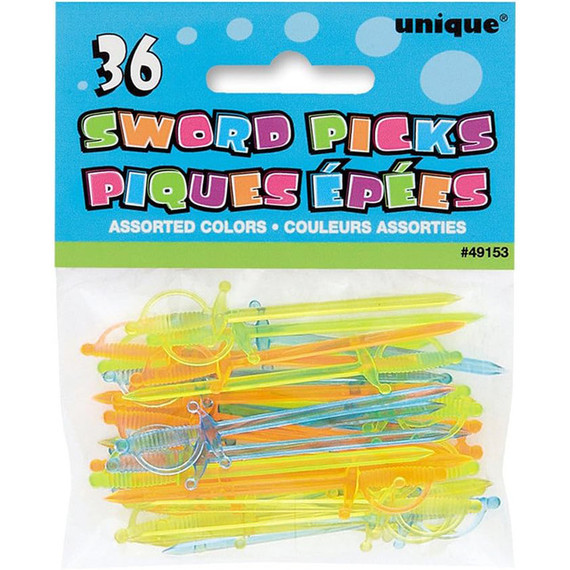 Plastic Assorted Sword Cocktail Picks