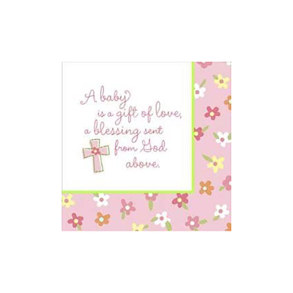 Blessed Baby Girl Lunch Napkins