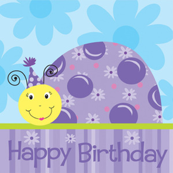 18 Lil' Lady Ladybug "Happy Birthday" Luncheon Napkins