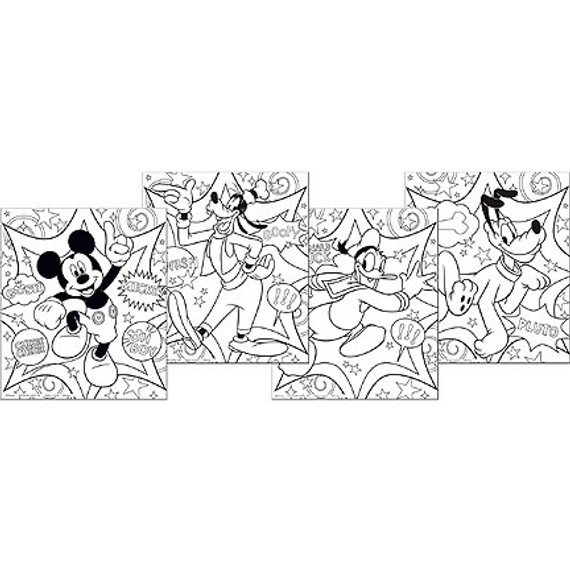 Mickey Fun & Friends Color Your Poster 4 Pack