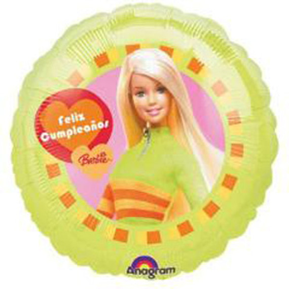 18 Inch Barbie Feliz Cumpleanos Balloon