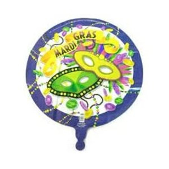 18 Inch Mardi Gras Masks Foil Balloon