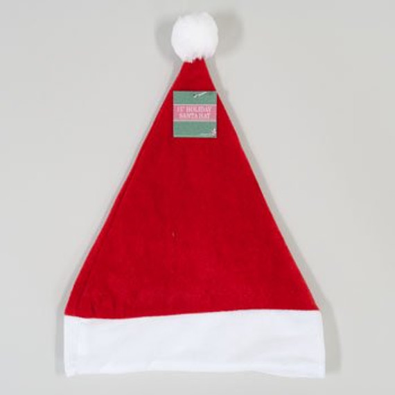 Red Velvet Santa Hat with White Cuff