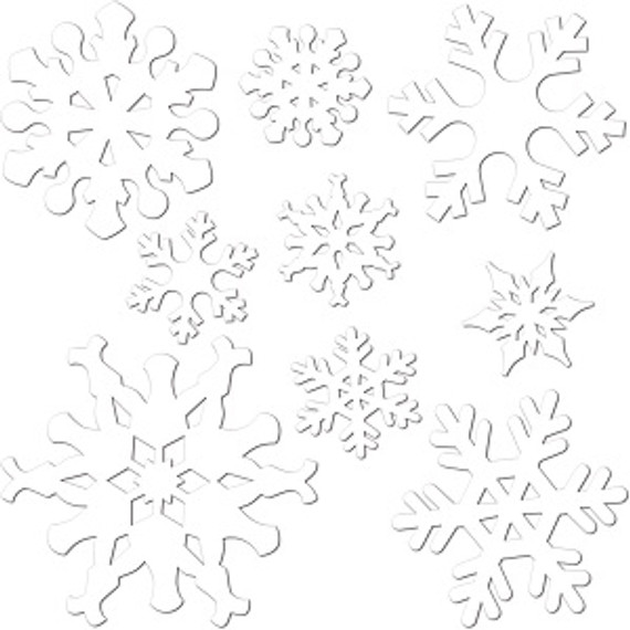 Snowflake Cutouts Assorted 9 Count