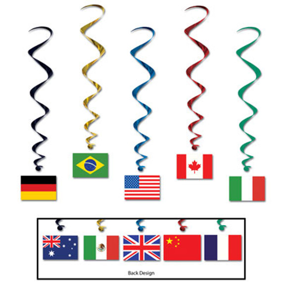 International Flags Whirls