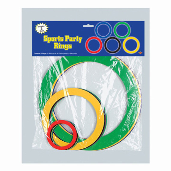 Sports Party Rings 15 Count