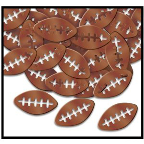 Brown Fanci-Fetti Footballs Party Accessory