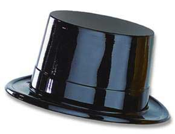 Black Plastic Top Hat