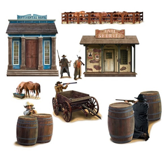 Wild West Shootout Props Wall Add-Ons