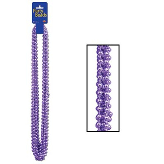 Purple Small Round Party Beads