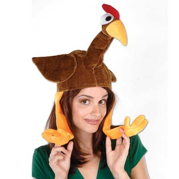 Plush Gobbler Turkey Hat