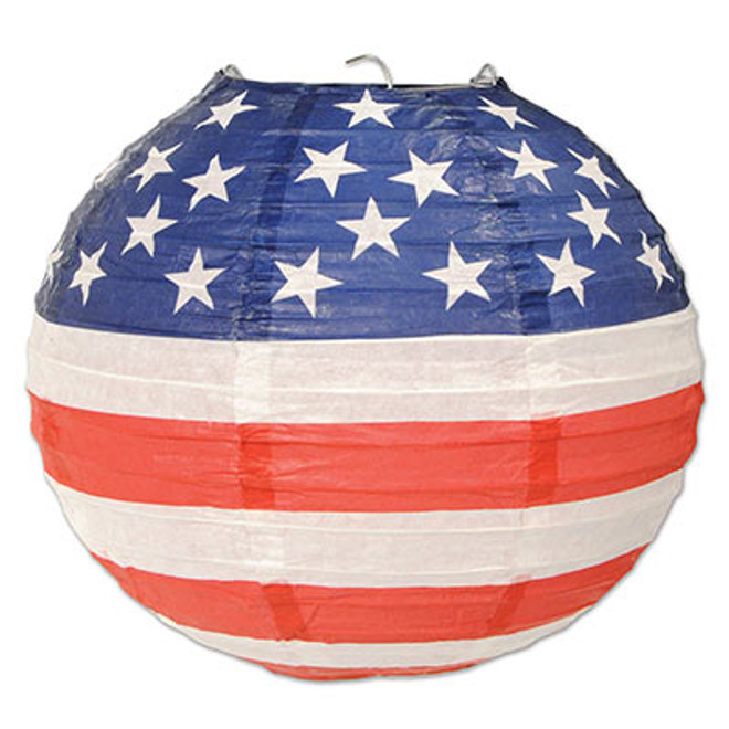 Patriotic Paper Lanterns 9"