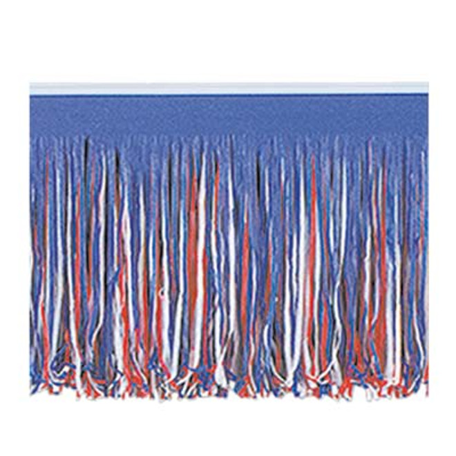 Red, White & Blue 6-Ply Art-Tissue Fringe Drape