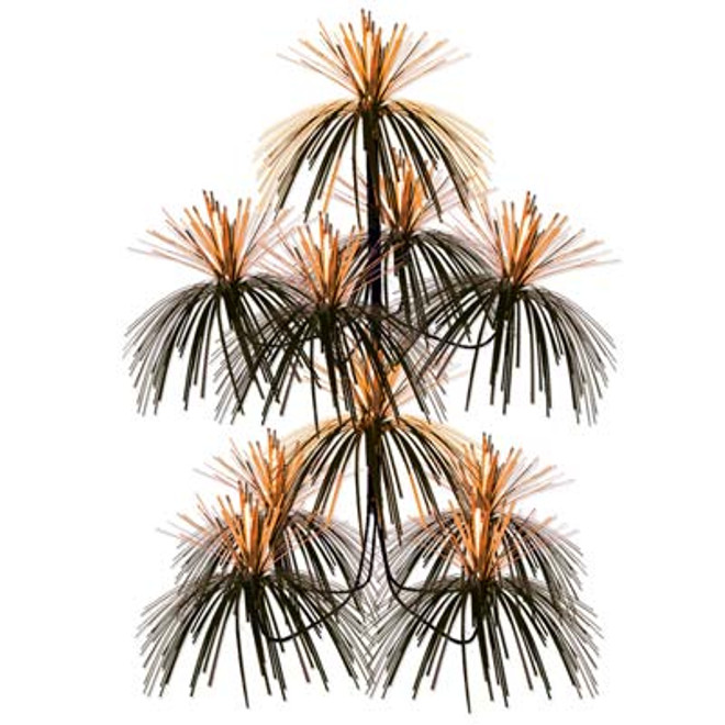 Orange & Black Firework Chandelier