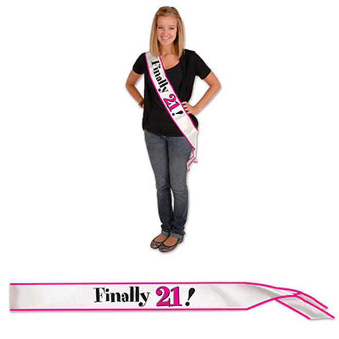 Finally 21! Satin Sash