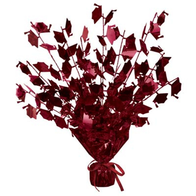 Graduate Cap Gleam 'N Burst Centerpiece-Maroon