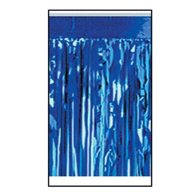 1-Ply FR Metallic Fringe Drape-Blue