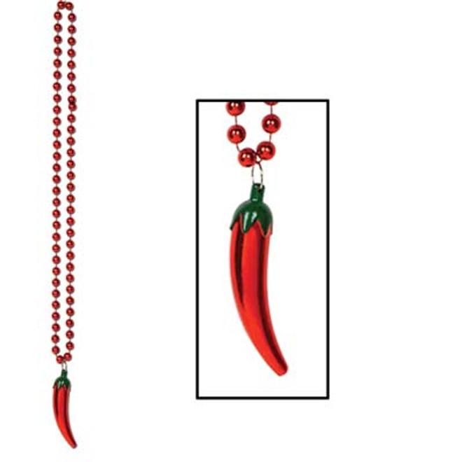 Beads w/Chili Pepper Medallion