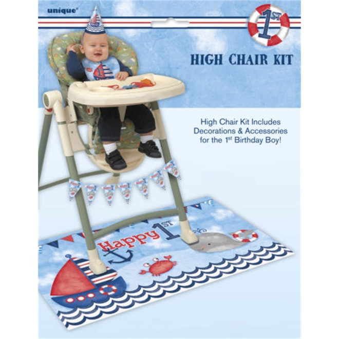 Nautical 1st Birthday High Chair Kit