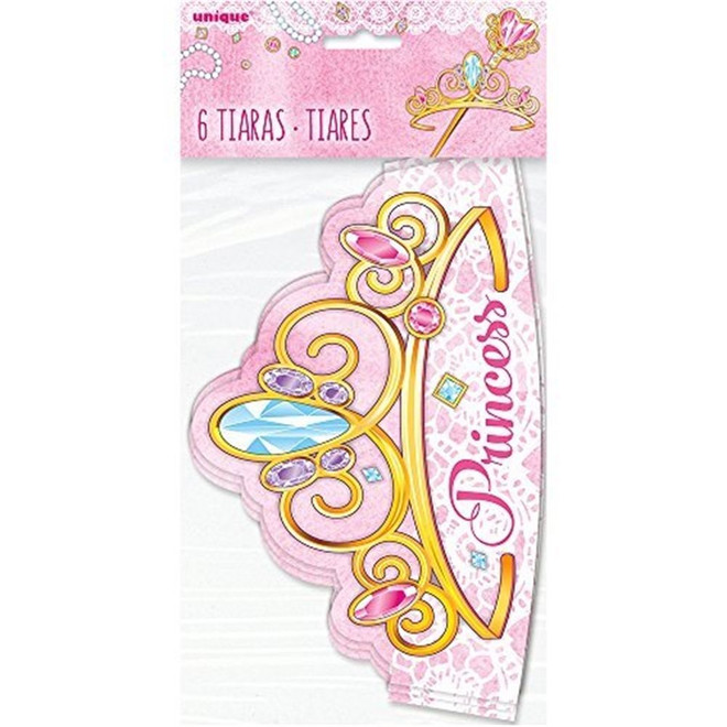 Pink Princess Tiaras 6 Count