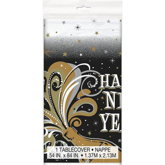 54X84 Glittering New Year's Tablecover