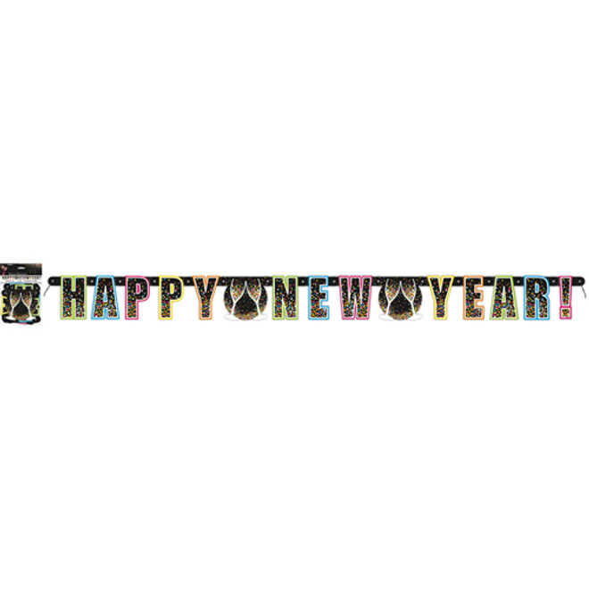 Confetti New Year's Large Jointed Banner