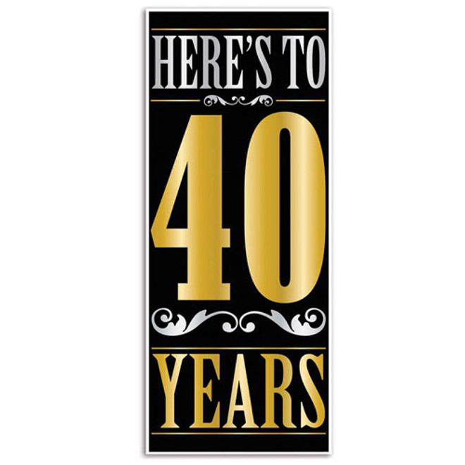 Here's To  40  Years Door Cover