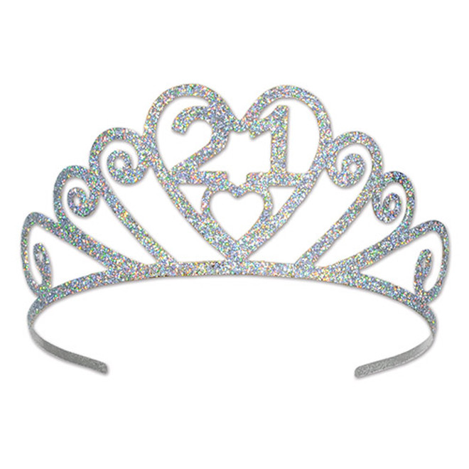 Glittered Metal 21 Tiara