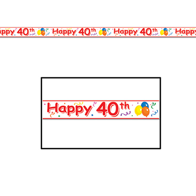 Happy 40th Birthday Party Tape