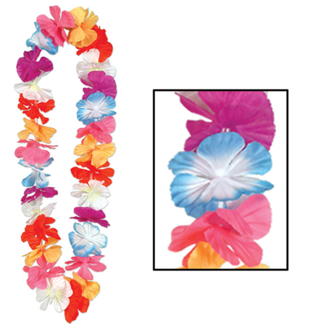 Silk 'N Petals Parti-Color Lei