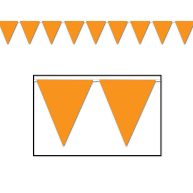 Orange Pennant Banner
