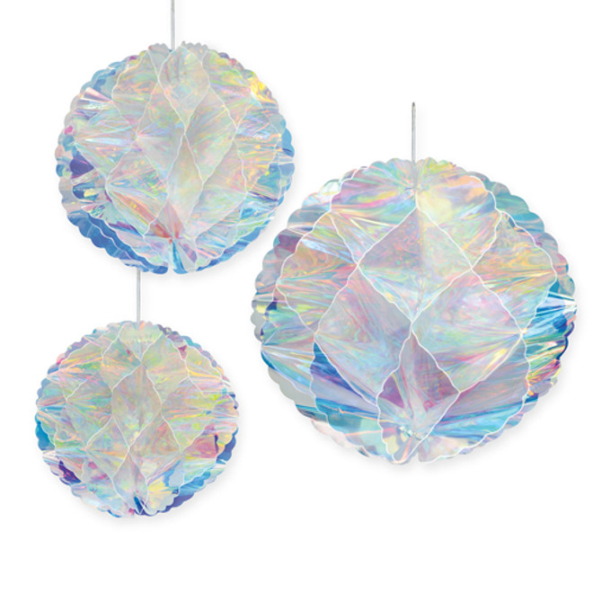 Iridescent Honeycomb Balls