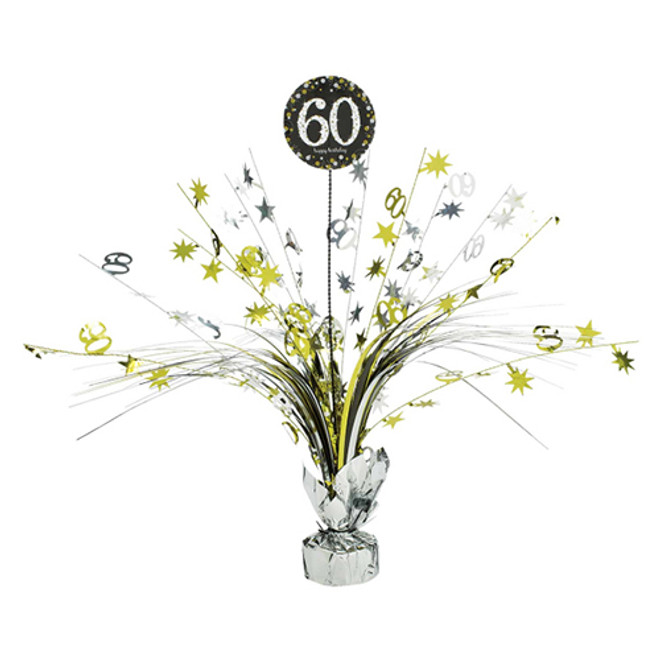 Gold Sparkling Celebration 60th Spray Centrepieces