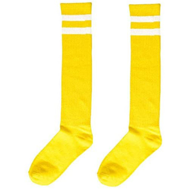 Yellow Striped Knee Socks