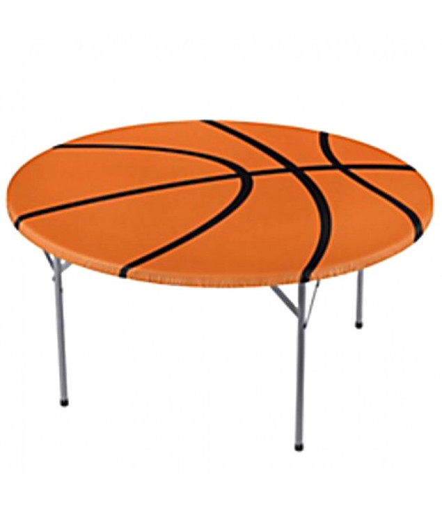 Basketball Elastic Round Table Cover
