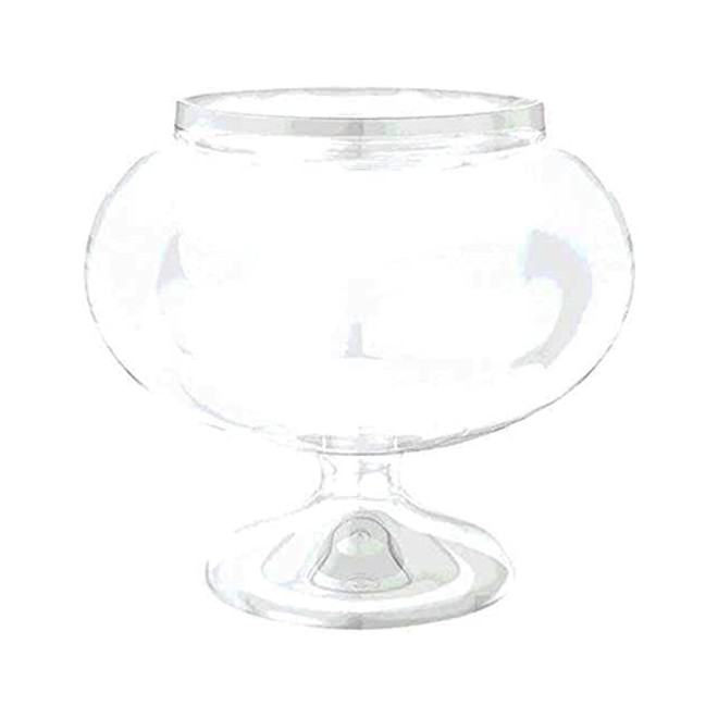 Round Pedestal Plastic Clear Jar