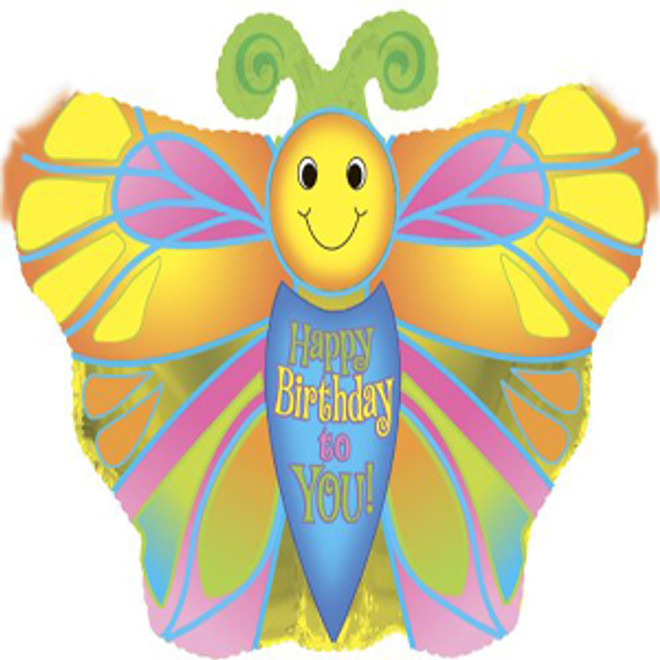 Happy Birthday To U Butterfly Shape Balloon