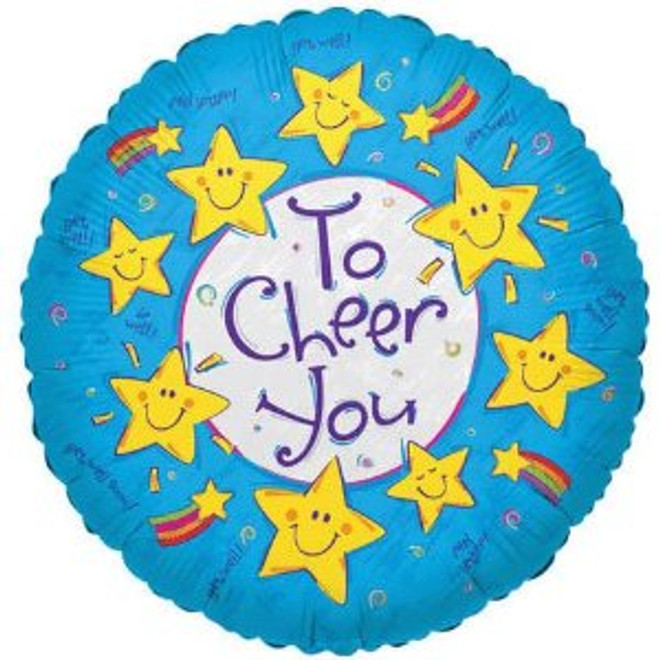 18 Inch Cheer You Smiley Stars Balloon