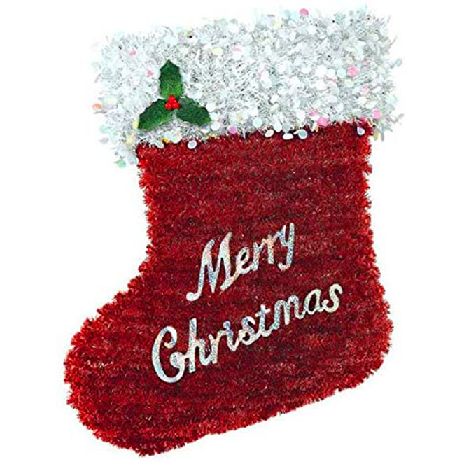 Deluxe Tinsel Christmas Stocking
