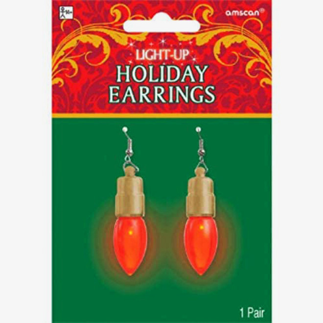 Holiday Christmas Light Up Earrings