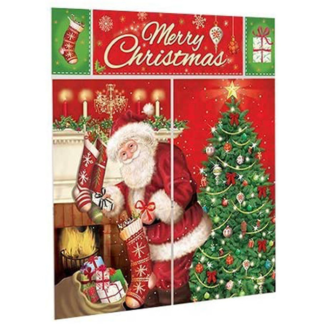 Merry Christmas Wall Vinyl Scene Setters Kit