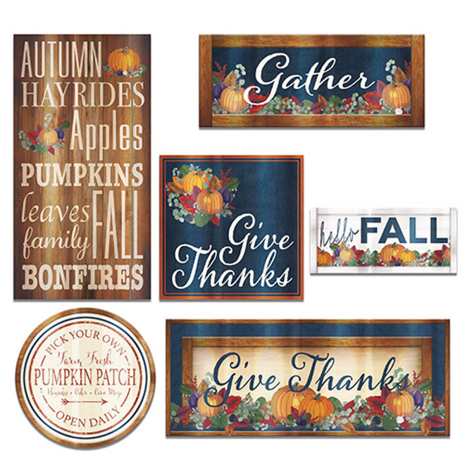 Foil Fall Thanksgiving Streamer Set