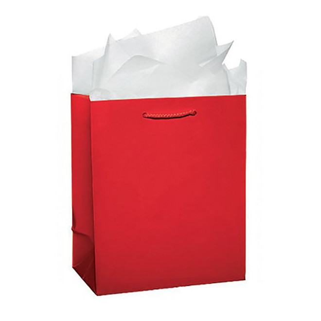 Medium Glossy Red Gift Bag
