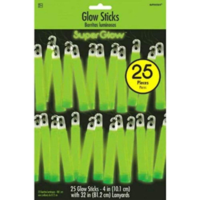 4" Super Glow Stick Mega Value Pack - Green